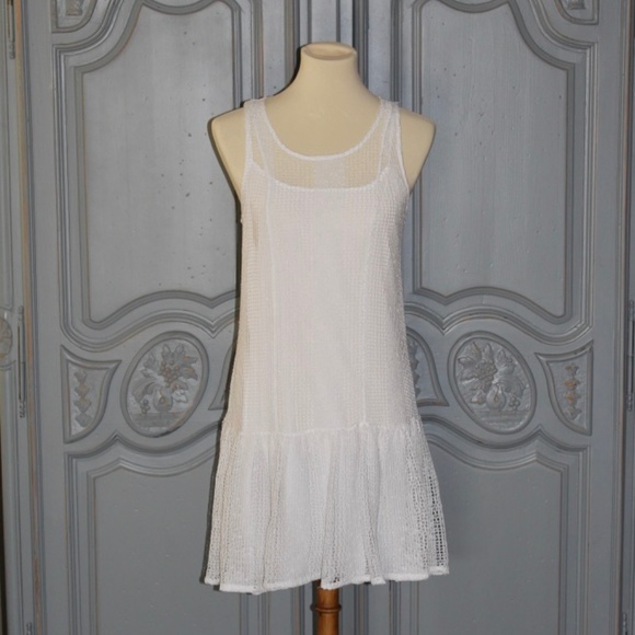 BCBGeneration White Mesh Tank Dress - Picture 1 of 4